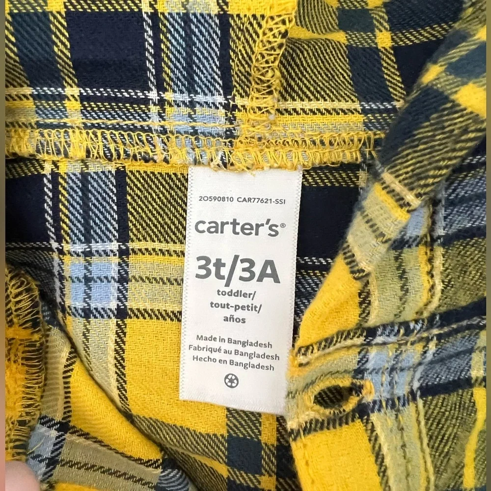 NWT - Carter’s - Button Down Plaid Hooded Shirt‎